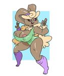  2015 anthro big_breasts big_butt breasts brown_fur butt chubby clothing erect_nipples female fur hair huge_breasts huge_butt lagomorph lopunny mammal nintendo nipples open_mouth pok&eacute;mon rabbit red_eyes sexy_pose simple_background smile smutbooru solo thick_thighs video_games voluptuous wide_hips 