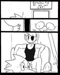  alphys anthro bottomless clothed clothing comic davidsanchan eye_patch eyewear female fish half-dressed marine monster reptile scalie undertale undyne video_games 