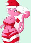  bimbette breasts camel_toe christmas clothed clothing davidsanchan female fur holidays looney_tunes mammal pink_fur skunk tiny_toon_adventures warner_brothers 