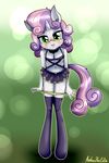  2015 absurd_res anibaruthecat anthro anthrofied blush clothing equine female friendship_is_magic green_eyes hair hi_res horn looking_at_viewer mammal multicolored_hair my_little_pony navel panties solo sweetie_belle_(mlp) two_tone_hair underwear unicorn 