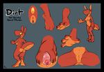  2015 absurd_res anthro anus claws close-up collage digitigrade dirt_(siroc) dragon grey_background hi_res looking_back model_sheet nude open_mouth orange_eyes pussy pussy_juice simple_background siroc spread_pussy spreading thick_tail tongue wide_hips yellow_sclera 