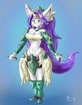  armor breasts canine clothed clothing cute dragoon fluffy fur hair knife legend_of_mana mammal mana_(series) purple_hair sierra sketch vant_talon video_games weapon white_fur wolf 