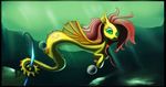  auroriia cross_species fluttershy_(mlp) friendship_is_magic my_little_pony sea_serpent 