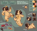  action_pose anthro balls barefoot butt canine collar color_swatch dog dog_toy english_text erection expressions eyewear feral flaccid food glasses headshot_portrait humanoid_penis leash male mammal model_sheet nude partially_retracted_foreskin penis pizza portrait pug puggy puggy_(character) signature smile solo standing_on_one_foot text tongue tongue_out uncut waving 