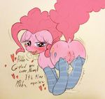  2015 anus butt earth_pony english_text equine female feral friendship_is_magic horse mammal my_little_pony pinkie_pie_(mlp) pony pussy pussy_juice squeanus text 