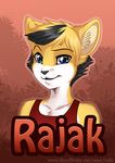  badge blue_eyes cat feline hair mammal multicolored_hair rajak rukifox two_tone_hair 