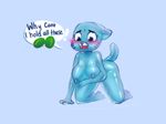  anthro blue_fur blush breasts cat feline female fur hands_and_knees mammal mature_female mother nicole_watterson nipples nude parent solo the_amazing_world_of_gumball waitress_(artist) 