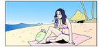  2015 beach bikini blackshirtboy breasts clothing female hair human mammal navel outside seaside solo swimsuit transformation water 