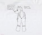  anus brandon_decker butt canine cub dog everest_(paw_patrol) female husky looking_back mammal paw_patrol pencil_(artwork) presenting presenting_hindquarters pussy raised_tail solo speech_bubble sweat traditional_media_(artwork) young 