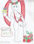  big_breasts bikini breasts captain-cheto clothing feet flushed gift green_eyes happy jenny_wakeman machine my_life_as_a_teenage_robot pigtails robot swimsuit 