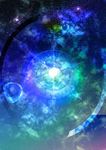  clock clock_hands colorful commentary_request galaxy highres light no_humans original planet scenery space surreal third-party_edit tomatobell 