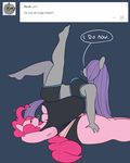  2015 anthro anthrofied big_breasts big_butt blind breasts butt duo earth_pony english_text equine female friendship_is_magic hi_res horse huge_breasts huge_butt mammal maud_pie_(mlp) my_little_pony pinkie_pie_(mlp) pony somescrub text 
