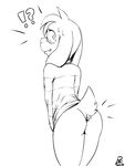  2015 anthro asriel_dreemurr blush butt byondrage clothing cute embarrassed exclamation horn invalid_tag male sketch smile surprise undertale video_games 