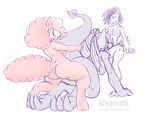  2015 all_fours anthro anthrofied breasts butt dragon earth_pony equine eyes_closed female forked_tongue friendship_is_magic group hair horn horse interspecies male male/female mammal mina_(mlp) my_little_pony nude oral pink_hair pinkie_pie_(mlp) pipsqueak_(mlp) pony scalie sex tongue tongue_out weasselk 