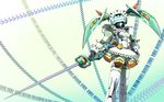  highres mars_vr mecha no_humans robot solo sword twintails virtual_on weapon 