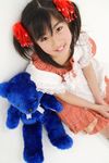  asian child cute girl maid photo photograph ruika teddy_bear 