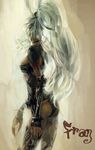  animal_ears ass bunny_ears character_name dark_skin final_fantasy final_fantasy_xii fran long_hair mos solo viera white_hair 