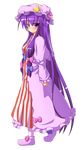  absurdres blush bow crescent full_body hair_bow hat highres long_hair mokana_natsumi patchouli_knowledge purple_eyes purple_hair solo touhou transparent_background very_long_hair 