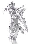  armored_core armored_core:_for_answer from_software highres mecha_musume monochrome novemdecuple white_glint 