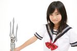  asian child cute girl photo photograph ruika school_uniform trident 
