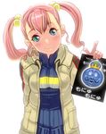  bad_id bad_pixiv_id blue_eyes copyright_request jacket masao pink_hair short_twintails solo sweater twintails upper_body 