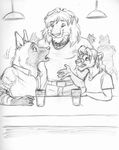  age_difference anthro associated_student_bodies brown_hyena chris_mckinley comic daniel_king feline hyena hyenafur lion male male/male mammal roy_(asb) sketch 