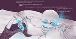  animextremex bed blue_eyes blush bone drooling english_text glowing masturbation monster open_mouth papyrus_(undertale) penis pillow precum saliva sans_(undertale) skeleton text undertale video_games 