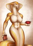  beverage breasts female fleki food hi_res naga nude reptile scalie snake solo tea video_games viper_(x-com) x-com 