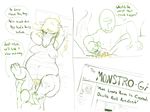  ? alligator anon bed blush breasts caimon censored chain-chomp-chan chain_chomp dialogue duo_focus english_text female group human humor larger_female looking_away male mammal monstro_village morbi newspaper nipples nude pubes pussy reptile scalie sharp_teeth size_difference slightly_chubby smaller_male smile speech_bubble teeth text 