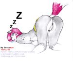  2015 butt crossman derpah female hair hybrid mammal rikki simple_background sleeping solo tongue 