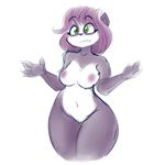  anthro bear breasts female fur green_eyes hair mammal nude panda purple_fur purple_hair solo tgwonder 