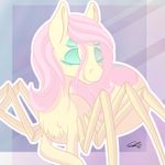  2015 4_eyes 8_legs arachnid arthropod couchcrusader cutie_mark drider eight_legs eyes_closed eyeshadow female fluttershy_(mlp) four_eyes friendship_is_magic makeup multi_limb multiple_eyes multiple_legs my_little_pony solo spider 