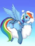  &lt;3 2013 2015 blue_body blue_feathers blue_fur butt clothing cloud collar cutie_mark equine feathers female feral friendship_is_magic fur hair hi_res kitten-fluff legwear lingerie longinius looking_at_viewer looking_back mammal multicolored_hair my_little_pony panties pegasus purple_eyes rainbow_dash_(mlp) rainbow_fur rainbow_hair rainbow_tail solo stockings underwear wings 