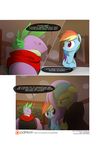  2015 absurd_res anthro bandanna clothing comic dragon equine female feral friendship_is_magic gashiboka gold_lily_(mlp) group hi_res hood horn male mammal mane my_little_pony pegasus rainbow_dash_(mlp) sad shirt spike_(mlp) unicorn wings 