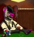  anthro cigar gambler hi_res hyaenid male mammal mangodrawscsp poker poker_chip poker_table solo tobi_hyena 