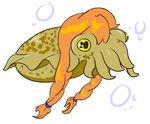  anna cephalopod cuttlefish female frozen hair marine orange_hair solo unknown_artist 