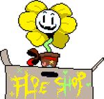  2015 bow box flower flowey_the_flower happy plant pot_(disambiguation) shop undertale video_games 