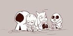  ... 2015 anthro asgore_dreemurr boat bone boss_monster caprine chibi female goat male mammal mudkipful river_person_(undertale) sans_(undertale) skeleton toriel undertale vehicle video_games water 