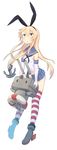  :o anchor_hair_ornament bare_shoulders blonde_hair blue_eyes blush cannon elbow_gloves full_body gloves hair_ornament hairband innertube kantai_collection long_hair looking_up metindone navel neckerchief open_mouth parted_lips pleated_skirt rensouhou-chan robot sailor_collar shimakaze_(kantai_collection) shirt sidelocks simple_background skirt sleeveless sleeveless_shirt solo striped striped_legwear thighhighs white_background white_shirt zettai_ryouiki 