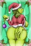 &lt;3 2015 anus breasts chikiota christmas female green_hair hair holidays how_the_grinch_stole_christmas inviting looking_at_viewer pussy 
