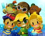  4boys alien animal_crossing black_hair blonde_hair blush bowser_jr. brown_hair crossover doubutsu_no_mori earthbound_(series) eyewear food group human hylian kirby kirby_(series) lucas male mammal mario_bros mother_(series) multiple_boys ness nintendo reptile scalie short_hair sunglasses super_smash_bros super_smash_bros. the_legend_of_zelda the_legend_of_zelda:_the_wind_waker toon_link turtle unknown_artist video_games villager_(animal_crossing) villager_(doubutsu_no_mori) 