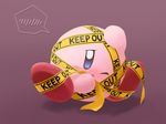  1boy alien bdsm english_text kirby kirby_(series) male nintendo not_furry sitting solo text unknown_artist video_games wink 