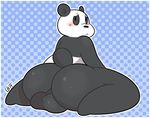  2015 backsack balls bear big_butt blush butt digital_media_(artwork) fanface male mammal nude overweight panda panda_(character) pose simple_background solo we_bare_bears 