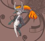  abstract_background breasts corrablue female imp midna nintendo not_furry nude plantigrade small_breasts solo tgwonder the_legend_of_zelda twili twilight_princess video_games 