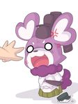  angry disembodied_hand fur hi_res human male mammal orugore pookivil purple_fur rice_ball simple_background white_background yo-kai_watch 