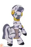  2015 alasou alpha_channel biped blue_eyes clothing cutie_mark equine female feral friendship_is_magic fur grey_fur hair hi_res loincloth looking_at_viewer mammal multicolored_hair my_little_pony smile solo two_tone_hair zebra zecora_(mlp) 