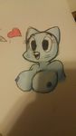  breasts female hi_res nicole_watterson nipples nude open_mouth solo the_amazing_world_of_gumball unknown_artist 