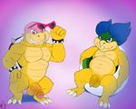  barefoot digital_media_(artwork) eyewear flaccid grin half-erect humanoid_penis koopa koopaling looking_at_viewer ludwig_von_koopa male male/male mario_bros multiple_images muscular naughty_face nintendo nude partially_retracted_foreskin penis reclining roy_koopa scalie seyrmo shell signature sitting slightly_chubby solo spiked_bracelet standing sunglasses uncut vein veiny_penis video_games 