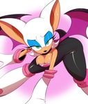  2015 anthro bat big_breasts breasts cleavage clothed clothing female hi_res mammal rouge_the_bat solo sonic_(series) thehumancopier wings 