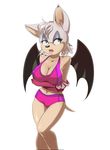  bat big_breasts bra breasts clothed clothing erect_nipples female gloves half-closed_eyes hi_res invalid_tag lipstick mammal navel nipples rouge_the_bat simple_background solo sonic_(series) standing totesfleisch8 underwear white_background wings 